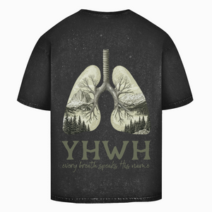 Oversize Washed T-Shirt yhwh every breath speakt his name