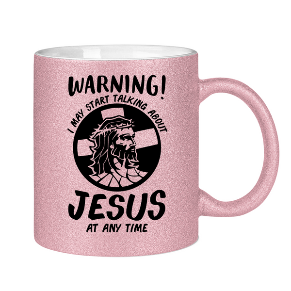 Glitzertasse warning may start talking about jesus