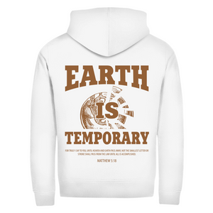 Herren Zipper Hoodie earth ist temporary matthew 5:18