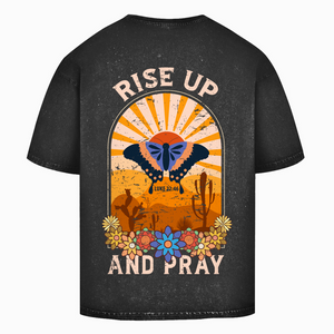 Oversize Washed T-Shirt rise up and pray