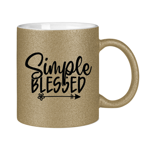 Glitzertasse simple blessed