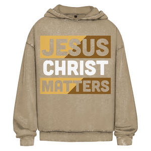 Oversize Washed Hoodie jesus christ matters
