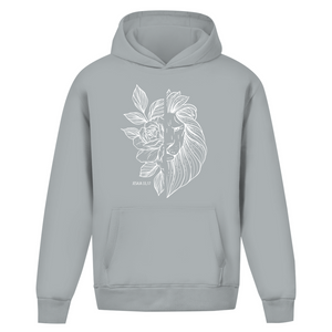 Oversize Hoodie Ohne Kordel Blume Löwe jesaja 33,17