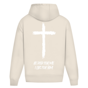 Oversize Hoodie Ohne Kordel he died for me i live for him