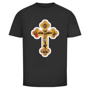 Herren T-Shirt Griechisch Orthodoxe Jesus Kreuz