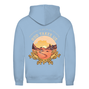Damen Hoodie god take us through the desert