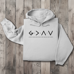Herren Hoodie god is greater than the highs and lows