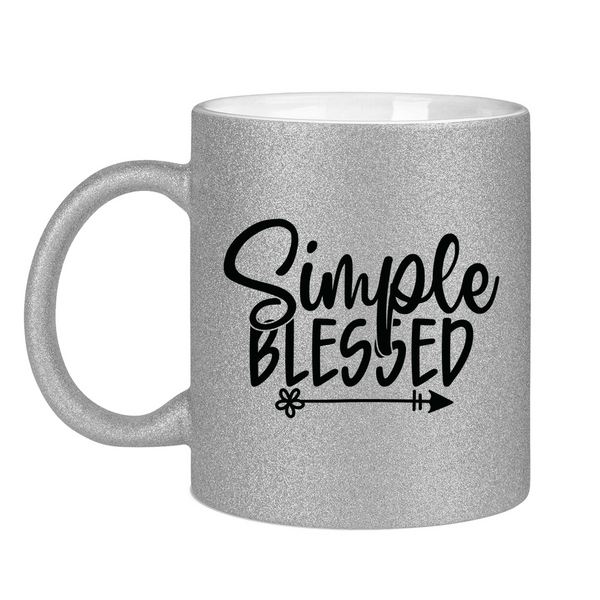 Glitzertasse simple blessed