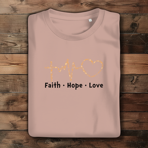 Damen Bio T-Shirt faith hope love