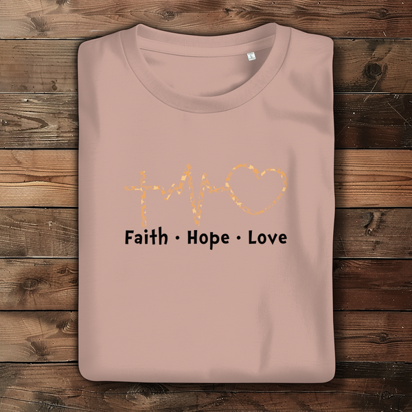 Damen Bio T-Shirt faith hope love