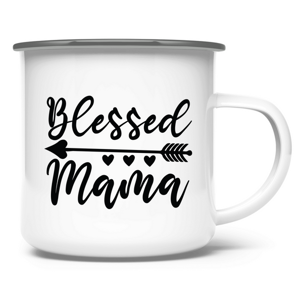 Emaille Tasse blessed mama