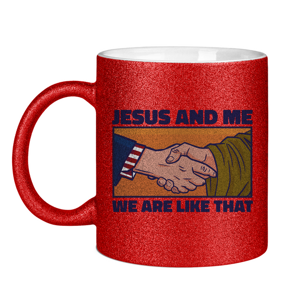 Glitzertasse jesus and me