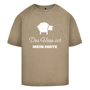 Oversize Washed T-Shirt der herr ist mein hirte