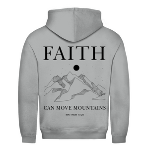Herren Hoodie faith minimalistisch matthew 17:20