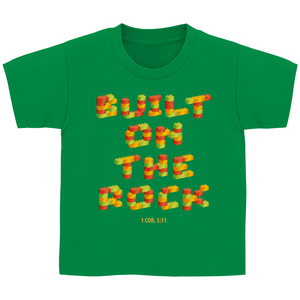 Kinder  T-Shirt built on the rock 1 cor. 3:11