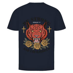 Herren T-Shirt be strong and courageous joshua 1:9