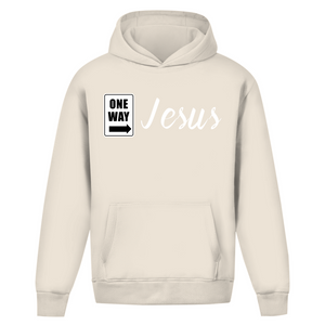 Oversize Hoodie Ohne Kordel one way jesus