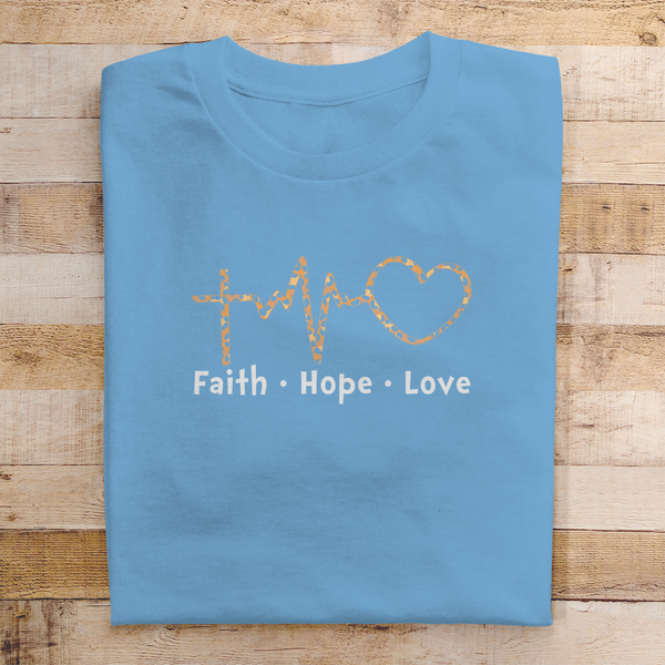 Herren T-Shirt faith hope love