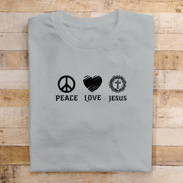 Herren T-Shirt peace love jesus