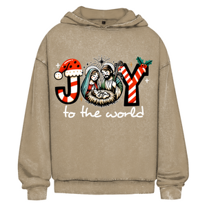 Oversize Washed Hoodie joy to the world