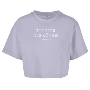 Damen Oversize Crop Top tochter des königs 2. korinther 6:18