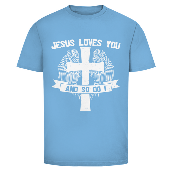 Herren T-Shirt jesus loves you and so do i