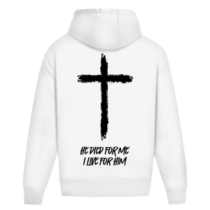 Oversize Hoodie Ohne Kordel he died for me i live for him