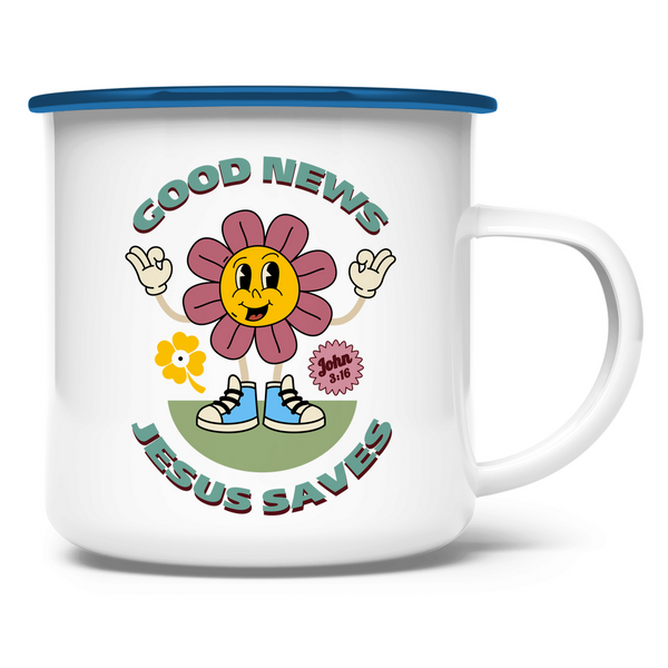 Emaille Tasse good news jesus saves