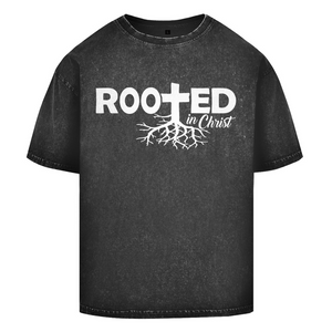 Oversize Washed T-Shirt rooted in christ