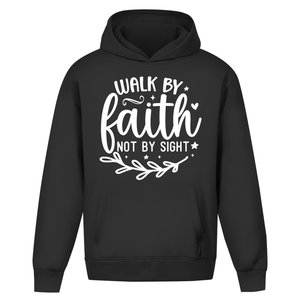 Oversize Hoodie Ohne Kordel walk by faith not by sight