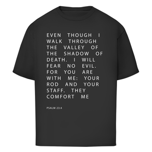 Oversize T-Shirt i will fear no evil psalm 23:4