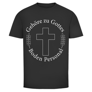 Herren T-Shirt gehöre zu gottes boden personal