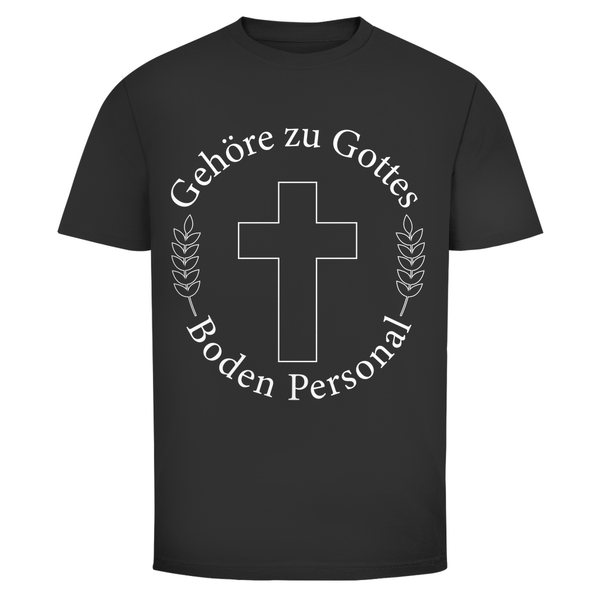 Herren T-Shirt gehöre zu gottes boden personal