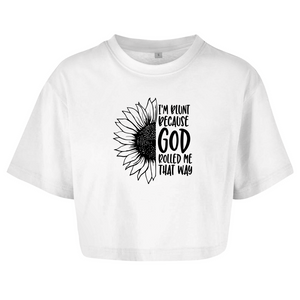 Damen Oversize Crop Top god rolled my that way