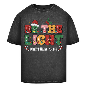 Oversize Washed T-Shirt be the light matthew 5:14