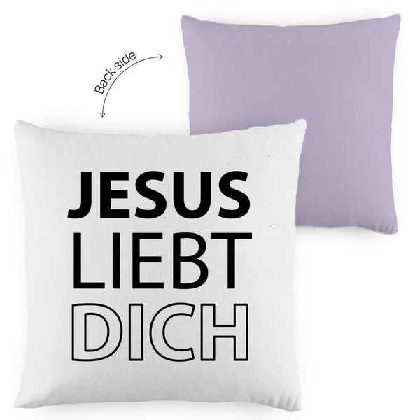 Kopfkissen zweifarbig jesus liebt dich