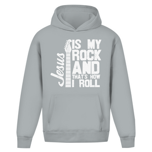 Oversize Hoodie Ohne Kordel jesus is my rock guitarist
