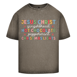 Oversize Washed T-Shirt jesus christ gingerbread