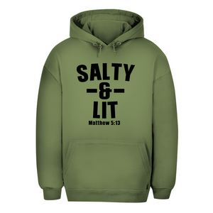 Unisex Oversize Hoodie salty and lit matthew 5:13