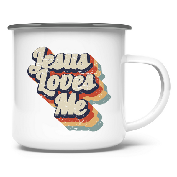 Emaille Tasse jesus loves me