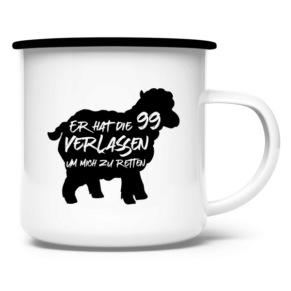 Emaille Tasse er hatte die 99 verlassen schaf