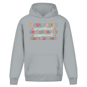 Oversize Hoodie Ohne Kordel jesus christ gingerbread