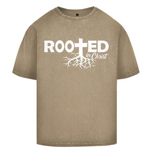 Oversize Washed T-Shirt rooted in christ