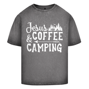 Oversize Washed T-Shirt jesus coffee camping