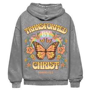 Oversize Washed Hoodie transformed by christ romans 12:2