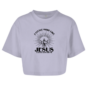 Damen Oversize Crop Top a little more like jesus