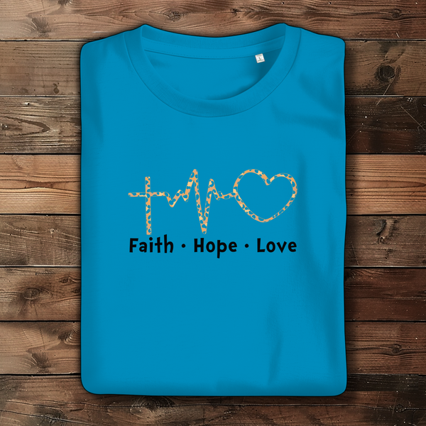 Damen Bio T-Shirt faith hope love