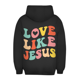 Unisex Oversize Hoodie love like jesus retro