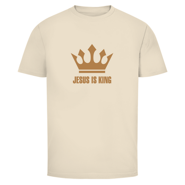 Herren T-Shirt jesus is king krone