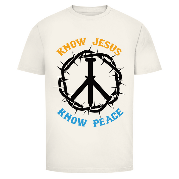 Herren T-Shirt know jesus know peace